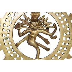 SHIVA NATARAJ - Best quality statue hand work in Nepal by Master Artist. Dim Yellow Color - Small Size (6*9*21 cm, 2.3*3.5*8.2 inch)