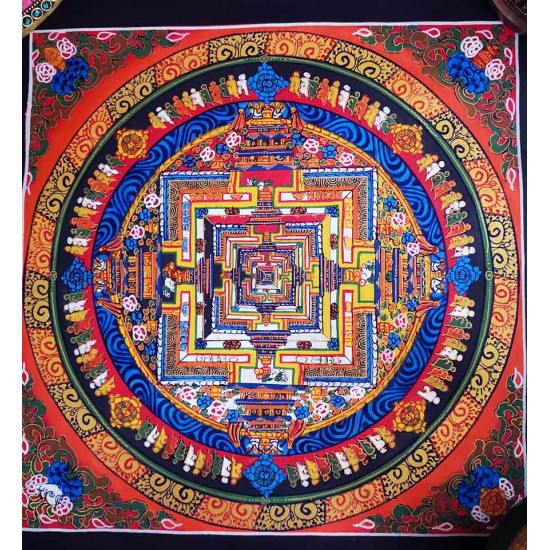 Thanka Kala Chakra - Small size (21*21 cm, 8.26*8.26 inch)