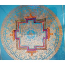 Thanka Framed Vajra Mandala - Medium size (27*27 cm, 10.62*10.62 inch)
