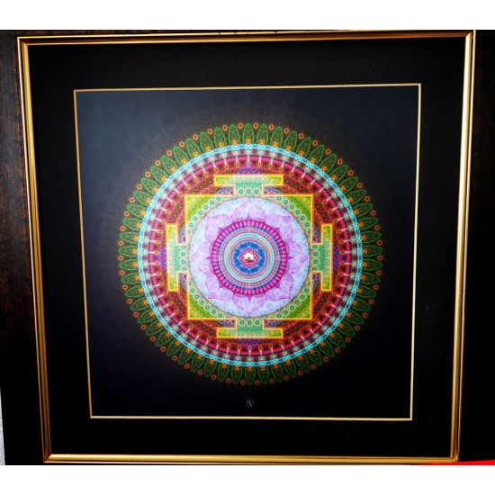 Thanka Special Framed Gifted Yantra - Medium size (37*37 cm, 14.56*14.56 inch)