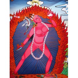 Jogani Thanka Painting - Medium Size (45*35 cm, 17.71*13.77 inch)