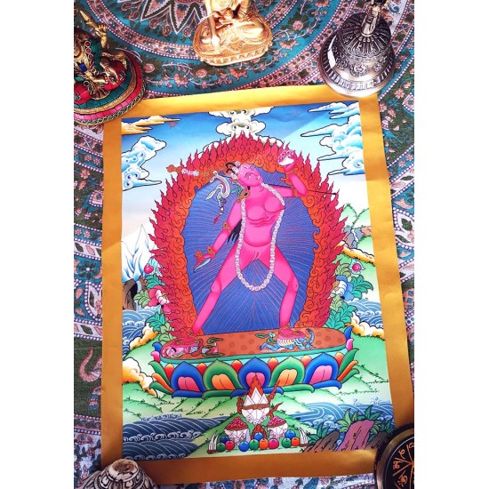 Jogani Thanka Painting - Medium Size (45*35 cm, 17.71*13.77 inch) Jogani Thanka Painting - Medium Size (45*35 cm, 17.71*13.77 inch)