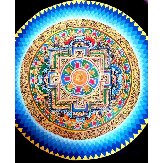 Mandala Thanka Painting - Medium size (33*33 cm, 12.99*12.99 inch)