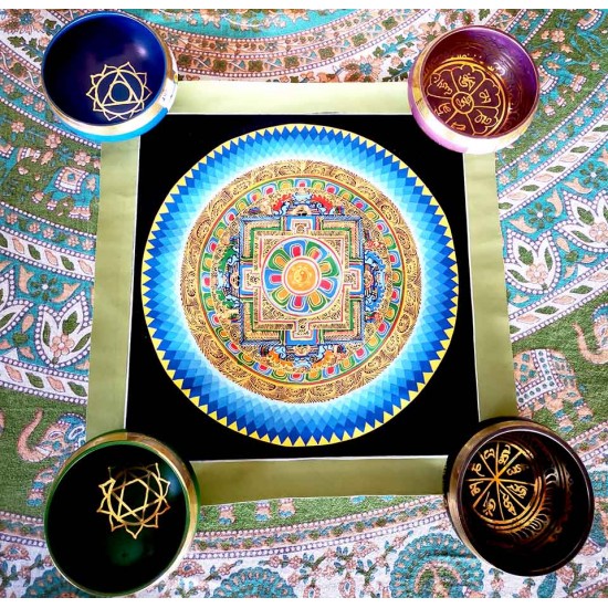 Mandala Thanka Painting - Medium size (33*33 cm, 12.99*12.99 inch)