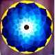 Lotus Mandala (Blue) Thana Painting - Small Size (25*25 cm, 9.84*9.84 inch) Lotus Mandala (Blue) Thana Painting - Small Size (25*25 cm, 9.84*9.84 inch)
