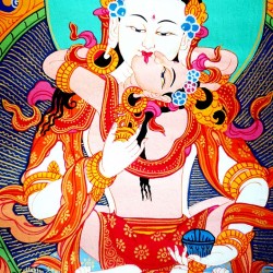 Bajrasatwa Thanak Painting - Medium size (44*34 cm, 17.32*13.38 inch)