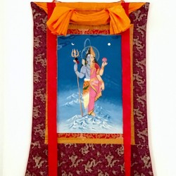 Aadi Shakti Thanka Painting - Large size (58.5*41 cm, 23.03*16.14 inch) 