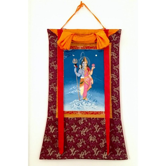 Aadi Shakti Thanka Painting - Large size (58.5*41 cm, 23.03*16.14 inch) Aadi Shakti Thanka Painting - Large size (58.5*41 cm, 23.03*16.14 inch)