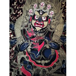 Mahakala Thanka Painting - Jumbo size (154*116 cm, 60.62*45.66 inch)