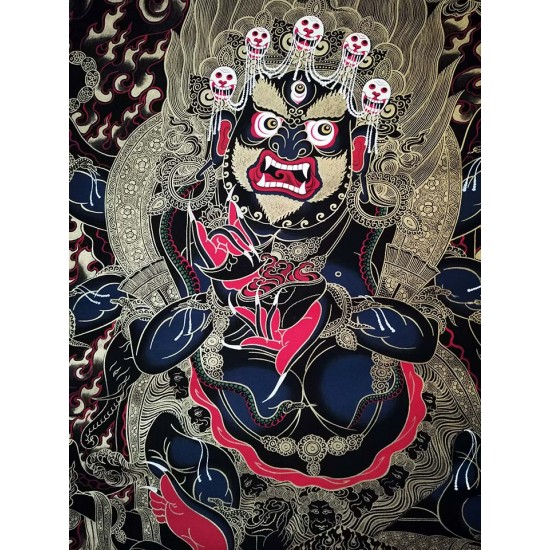 Mahakala Thanka Painting - Jumbo size (154*116 cm, 60.62*45.66 inch) Mahakala Thanka Painting - Jumbo size (154*116 cm, 60.62*45.66 inch)