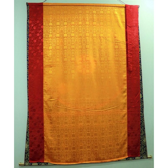 Kala Chakra Mandala Black and Gold with Border Speical Nepali Thanka Painting - Medium size (128.5*94.5 cm, 50.5*37.02 inch)