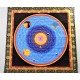 Cosmic Mandala (Planet) with Border Speical Nepali Thanka Painting - Large size (200*142 cm, 78.7*55.9 inch)