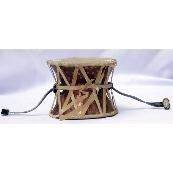 Nepali Damaru Copper - Small Size (10.7*8 cm, 4.21*3.14 inch) Nepali Damaru Copper - Small Size (10.7*8 cm, 4.21*3.14 inch)