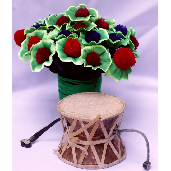 Nepali Damaru Copper - Large Size (15.4*16.3 cm, 6.06*6.4 inch)