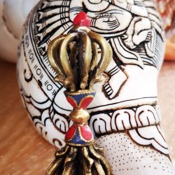 Double Vajra/Dorje - Beautiful Decorative ritual weapon, Hand worked in Nepal - Small Size (8*10 cm, 3.1*3.9 inch)