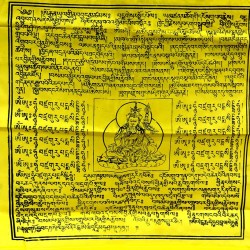 Tibetan, Buddhist, Pure Cotton, High Quality, Horizontal, Prayer Flags (1 packet have 5 rolls and 1 roll have 10 individual flags) - Large size (17*17 cm, 6.6*6.6 inch)