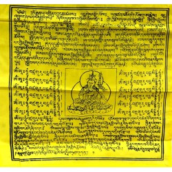 Tibetan, Buddhist, Pure Cotton, High Quality, Horizontal, Prayer Flags (1 packet have 5 rolls and 1 roll have 10 individual flags) - Large size (17*17 cm, 6.6*6.6 inch)