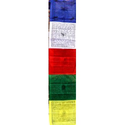 Dhrchog/Vetical Tibetan, Best Quality, Poli-Cotton Prayer Flags - Jumbo Size (48*215 cm, 18.8*87.7)