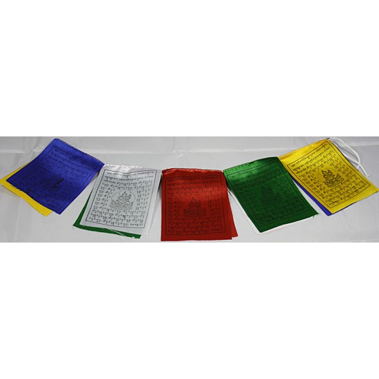Tibetan, Cotton,Good Quality Horizontal, Door Prayer Flags (1 packet have 10 individual flags) - X Small size (10*7 cm, 3.9*2.7 inch)