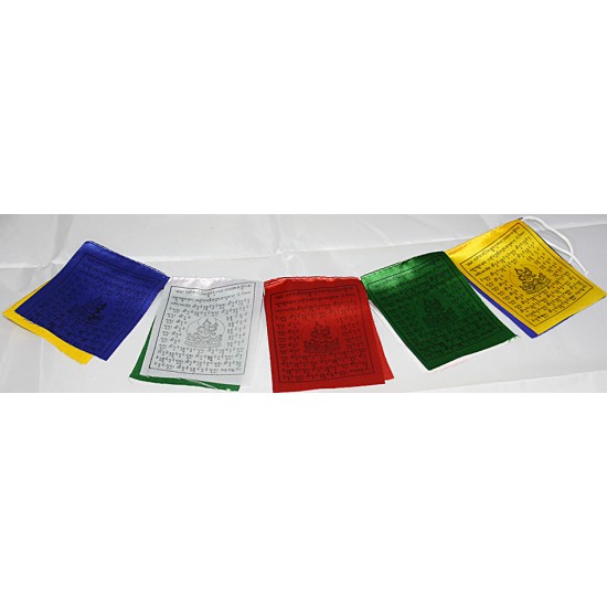 Tibetan, Cotton,Good Quality Horizontal, Door Prayer Flags (1 packet have 10 individual flags) - Small size (12*11 cm, 4.7*4.3 inch)