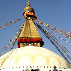 Tibetan, Buddhist, Pure Cotton, High Quality, Horizontal, Prayer Flags (1 roll have 25 individual flags) - Extra Large size (28*30 cm, 11.02*11.81 inch)