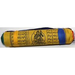 Tibetan, Buddhist, Pure Cotton, High Quality, Horizontal, Prayer Flags (1 roll have 25 individual flags) - Small size (9*11 cm, 3.5*4.3 inch)