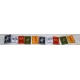 Tibetan, Hard Velvet, Best Quality, Horizontal, Door Prayer Flags (1 packet have 10 individual flags) - XX Small size (7*7 cm, 2.7*2.7 inch)