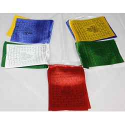 Tibetan, Polister, Cheapest, Horizontal, Door Prayer Flags (1 packet have 10 individual flags) - X Small size (10*7 cm, 3.9*2.7 inch)