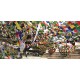 Tibetan, Polister, Cheapest, Horizontal, Prayer Flags (1 packet have 5 rolls and 1 roll have 10 individual flags) - Large size (17*17 cm, 6.6*6.6 inch)