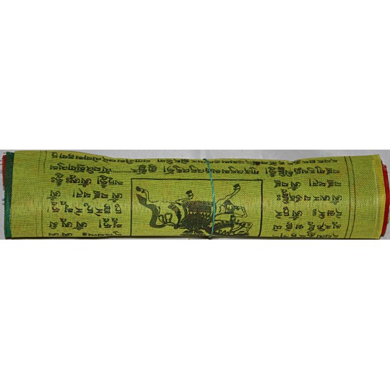 Tibetan, Polister, Cheapest, Horizontal, Prayer Flags (1 packet have 5 rolls and 1 roll have 10 individual flags) - Large size (17*17 cm, 6.6*6.6 inch)