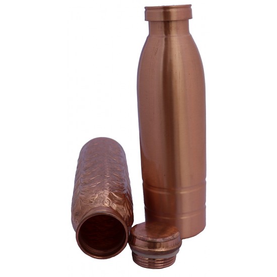 Copper Water Bottls to purify and nutralize your drinking water from Nepal -Medium size (1000 mili liter / 1 liter)