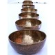 Musical Set Bowl - Handmade Jambati, Chakra Healing/Musical Singing bowls set with ascending sound and size, Spotted Coffee Color - Medium Size 