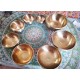 Musical Set Bowl - Handmade Jambati, Shiny (special double polished), Special Chakra Healing/Musical Singing bowls set with ascending sound and size - Medium Size 