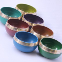 GIFT PACK- GIFT PACK - Musical, Seven Chakra Set Singing Bowls - Colorful/Special Chakra Healing/Musical Singing bowls set with ascending sound and size - Small  Size 