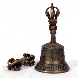 Therapeutic Special Nepali Healing, Therapy, Tibetan Bell with vajra- Small Size