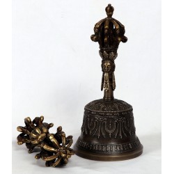 Therapeutic Special Nepali Healing, Therapy, Tibetan Bell with vajra- Large Size