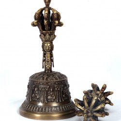 Therapeutic Special Nepali Healing, Therapy, Tibetan Bell with vajra- Extra Large Size