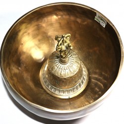 F (FA) - Healing, Musical Note, Therapeutic, Dim Yellow, Deheraduni Bell - Large Size (11.1*21.1 cm, 4.37*8.30 inch)