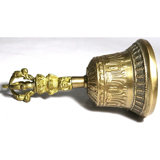 MEDITATION - Healing, Therapeutic, Dim Yellow, Deheraduni Bell - Small Size (7.8*15 cm, 3.07*5.90 inch)