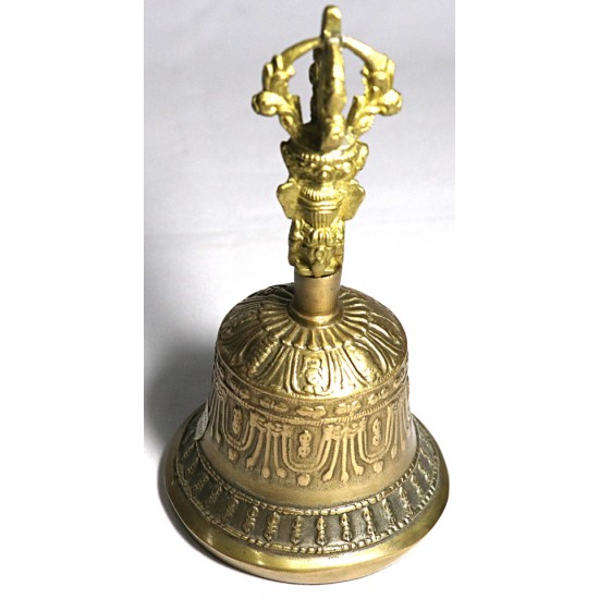 MEDITATION - Healing, Therapeutic, Dim Yellow, Deheraduni Bell - Small Size (7.8*15 cm, 3.07*5.90 inch)