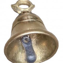 MEDITATION - Healing, Bell Vedic Puja Therapeutic without handle, Golden/ Yellow, Special Bells - Extra Small Size (13.97 cm, 5.5  inch)