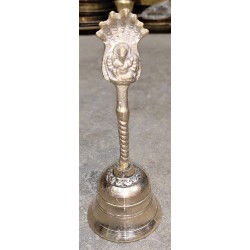 MEDITATION - Healing, Bell Vedic Puja Therapeutic with handle, Golden/ Yellow, Special Bells - Extra Small Size (13.97 cm, 5.5 inch)