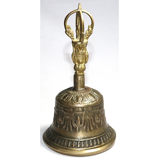 MEDITATION - Healing, Therapeutic, Dim Yellow, Deheraduni Bell - Large size (11.3*20.5 cm, 4.44*8.07 inch)
