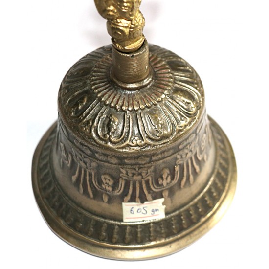 MEDITATION - Healing, Therapeutic, Dim Yellow, Deheraduni Bell - Large size (11.3*20.5 cm, 4.44*8.07 inch)