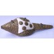 Brass Metal Conch Shell, powerful ancient healing (therapeutic) instrument, Hand work, White and Yellow Color -Extra Large Size (38*42.5 cm, 10.62*11.41 inch)