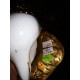 Metal Conch Shell(SHANKHA), powerful ancient healing (therapeutic) instrument, Hand work, Beautiful Design, Yellow Metal Color - Small Size (26*31*8.5 cm, 2.3*12.02*3.3  inch)