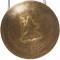 COSMIC HEALING PLANETARY GONG - PLATONIC YEAR -  Professional Designed - MEDITATING SHIVA with Peaceful mantra (Karpuram gauram karunawataram) in English and Sanskriti -  Giant Size (70 cm, 27 Inch)