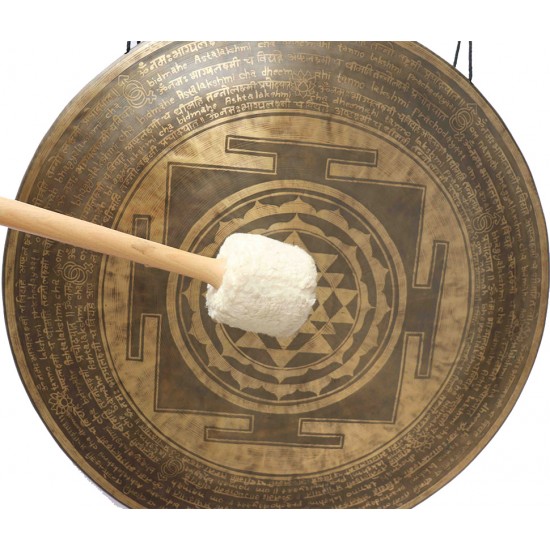 GONG  Professional Designed - Sri yanta with mantra in English and Sanskriti - Giant Size (70 cm, 27 Inch)