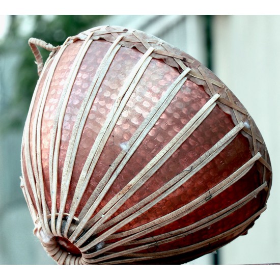 Nepali Culture Musical Instrument Damaha and Tyamko, Copper metal used, Medium Size - Damaha (32*25 cm, inch) Tyamko (14.5*21.5 cm, 5.7*8.4 inch) 
