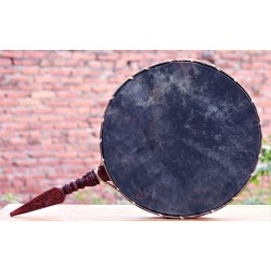 Shamanic (Bonpo) drum from Nepal/Tibet, Large Size - (46*46*77 cm, 18.1*18.1*30.3inch) 